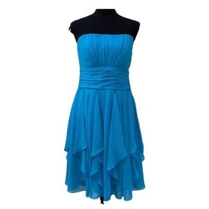 David's Bridal Strapless Bridesmaid Dress